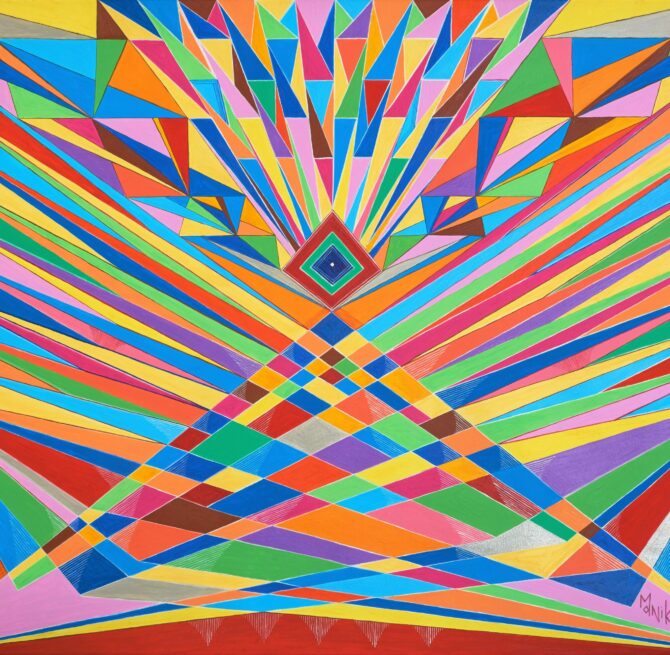 art-monik Feu d'artifice acrylique géométrique