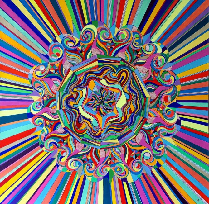 art-monik Soleil acrylique géométrique